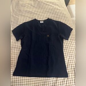 Navy Luuna V-Neck Scrub Top